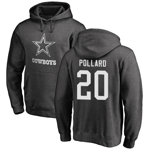 Men Dallas Cowboys Ash Tony Pollard One Color 20 Pullover NFL Hoodie Sweatshirts